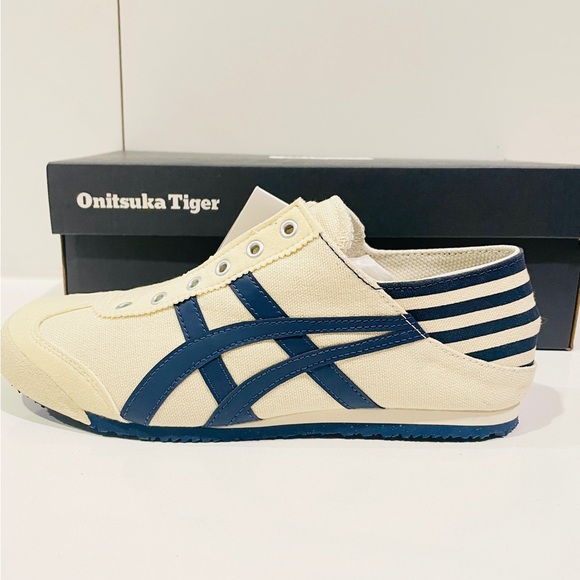 Onitsuka Tiger Mexico 66 Paratay natural and navy women’s 6.5 - Picture 13 of 16